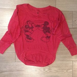 NEW- Disney Mickey & Minnie long sleeve shirt